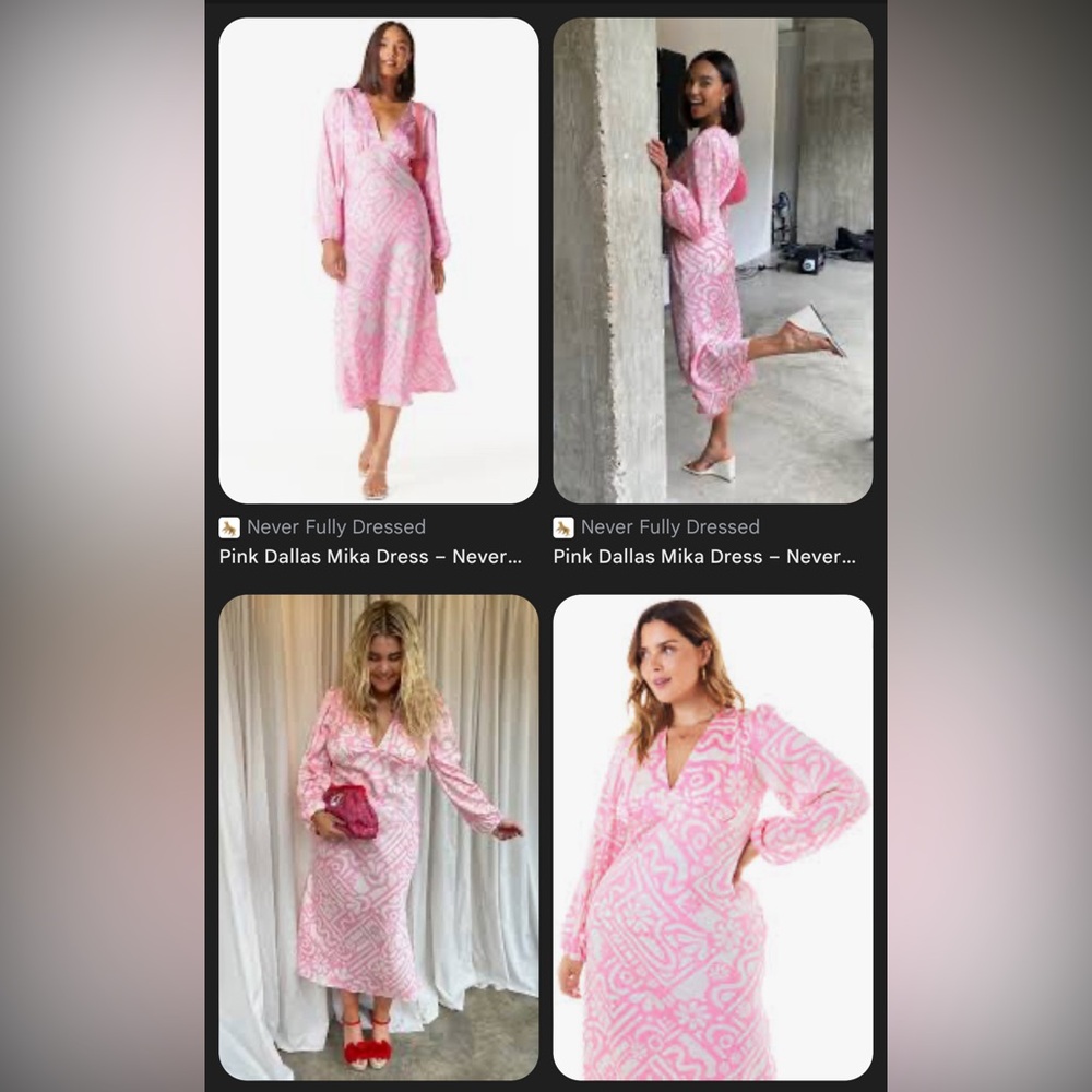 Never fully dressed Pink Dallas Morgan Dress NWT size 2